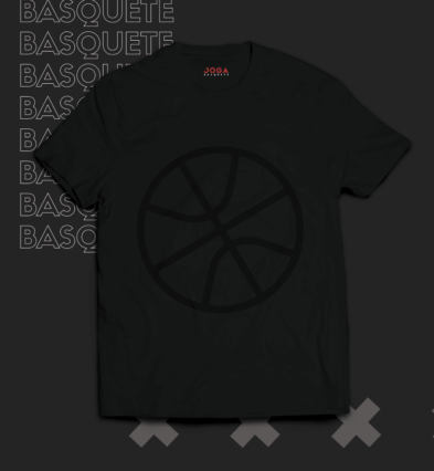 Camisa JOGA BASQUETE Preta Bola