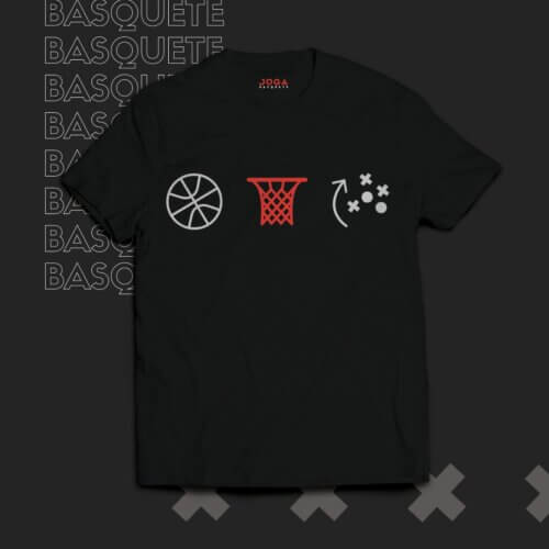 Camisa JOGA BASQUETE Preta Símbolos