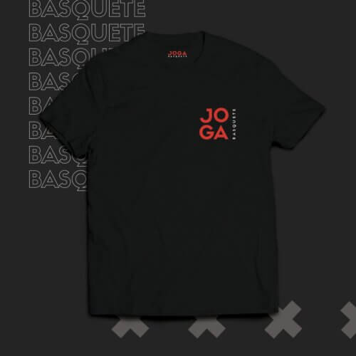 Camisa JOGA BASQUETE Preta LOGO